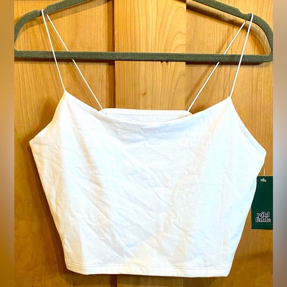 wild fable Tops - Wild Fable White Fitted Crop Camisole